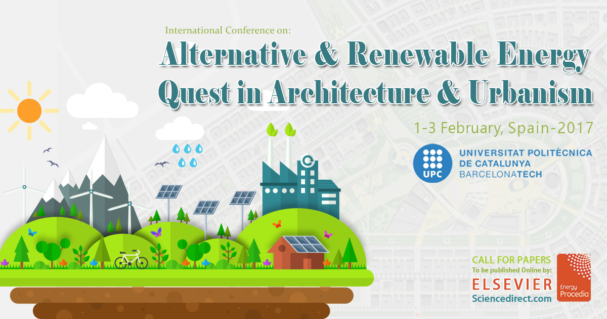 Alternative & Renewable Energy Quest in Architecture and Urbanism, the AREQAU conference organized by IEREK and ETSAV - Universitat Politècnica de Catalunya - BarcelonaTECH, seeks to promote and disseminate knowledge of the integration of technologies of renewable and alternative energy in physical design.

